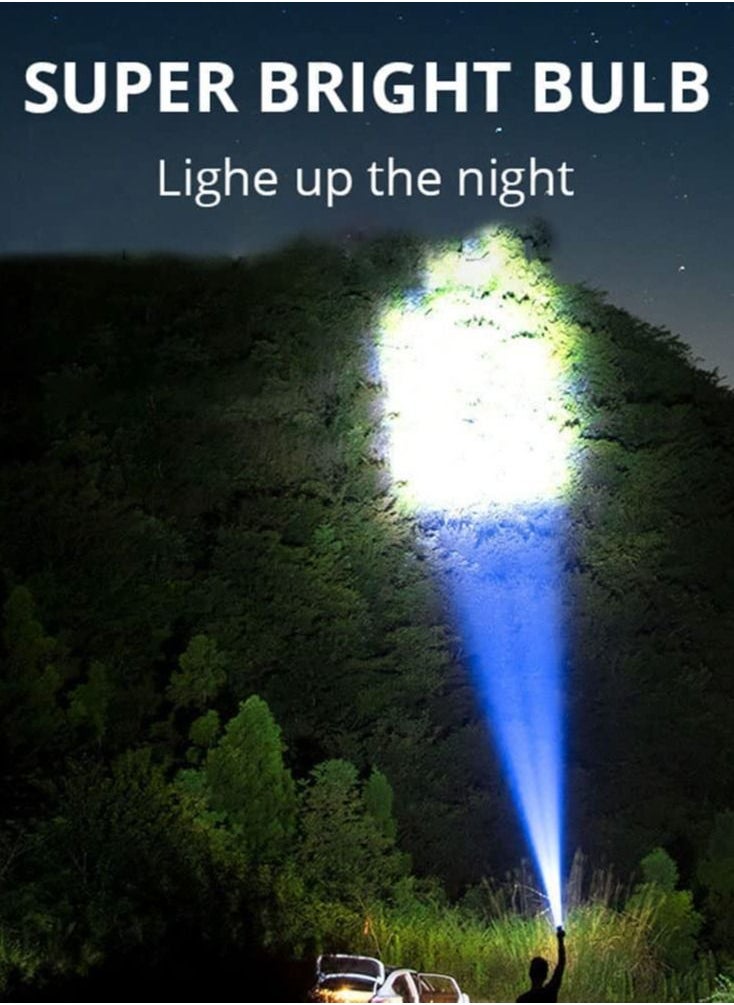 Excefore Torches Led Super Bright, Five-Nuclear Explosion LED Flashlight Strong Light Rechargeable, Led Spotlight Flashlight Portable Powerful Searchlight with 4 Lighting Modes  - Image 2