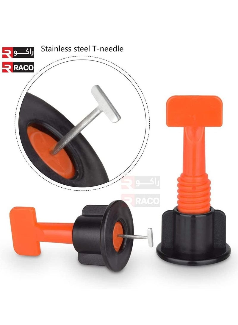 RACO RACO Tile Leveling System 50pcs Floor Tile Spacers Reusable for Building Walls Floors with Special Wrench  - Image 3