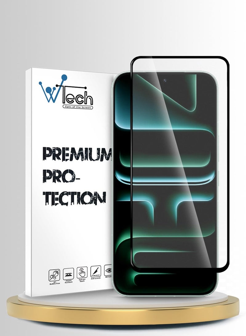 Wtech Infinix Note 60 5G 2026 Soft Silicone Case with Grip, Protective Cover Texture Case Cover (MCGHSN) - Blue & Infinix Note 60 / Infinix Note 60 Pro 5G 2026 Premium E2E Series Full Glue Full Cover Tempered Glass Screen Protector (MSGECN) - Clear/Black Bundle - Image 3