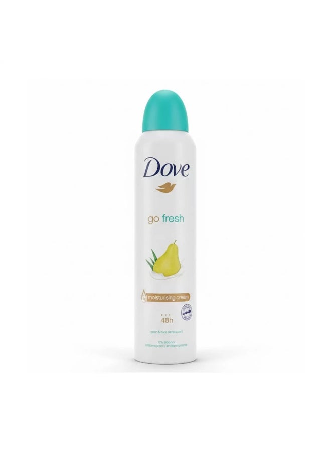 Dove Go Fresh Pear & Aloe Vera Scent Deodorant Spray 250ml - Image 1