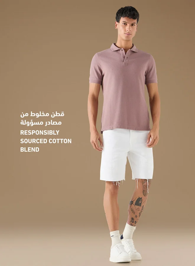 سبلاش فيڤ تيشيرت بولو بأكمام قصيرة بنقوش