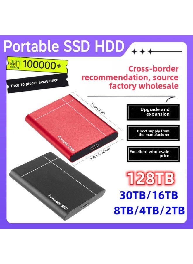 Exclusive For External Mobile Solid-state Hard Disk Expansion Upgrade 500GB-128T Portable Mobile Hard Disk-Capacity:Expansion-32tb-Interface:Gold - Image 1