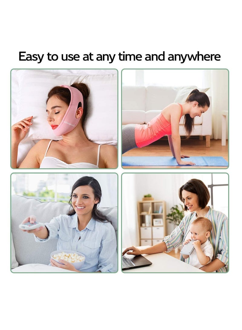 إسكدنيا حزام تنحيف الوجه قناع الخط الخامس القابل لإعادة الاستخدام - مخفض الذقن المزدوج - حزام رفع الوجه قناع الذقن - Image 5