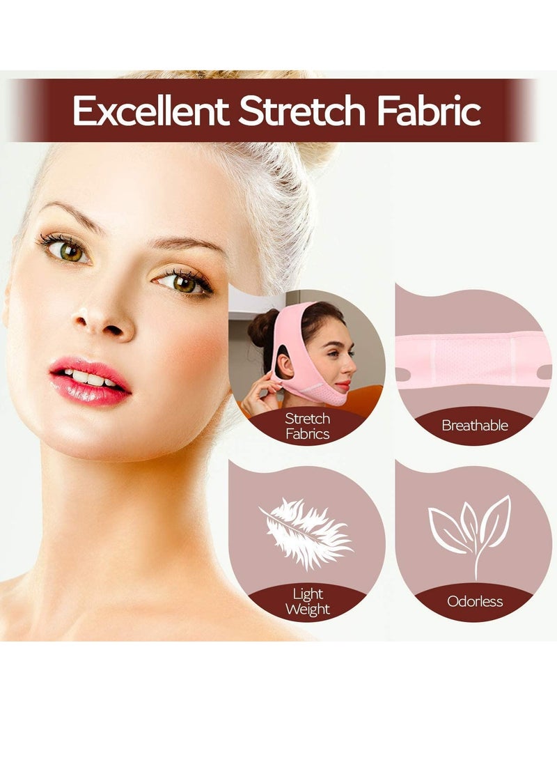 إسكدنيا حزام تنحيف الوجه قناع الخط الخامس القابل لإعادة الاستخدام - مخفض الذقن المزدوج - حزام رفع الوجه قناع الذقن - Image 4