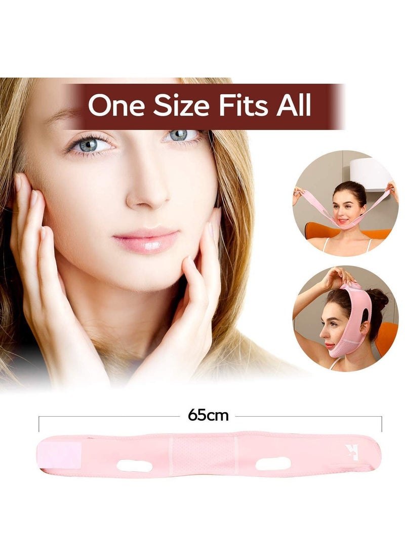 إسكدنيا حزام تنحيف الوجه قناع الخط الخامس القابل لإعادة الاستخدام - مخفض الذقن المزدوج - حزام رفع الوجه قناع الذقن - Image 3