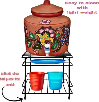 GLOCY Matka Stand for Water Pot Water Pot Stand for Kitchen Water Filter Stand Matka Stand for Kitchen countertop Plant containers for Homeonly Stand not Matka - Image 5