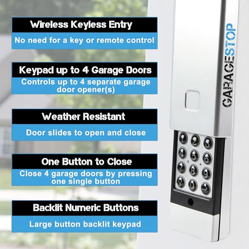 Garage Stop 2X for Marantec Garage Door Keypad, Wall Mount Garage Door Opener Keypad M13-631, 104053, Wireless Garage Door Keypad Opener fits Marantec Garage Door Remote - Image 5
