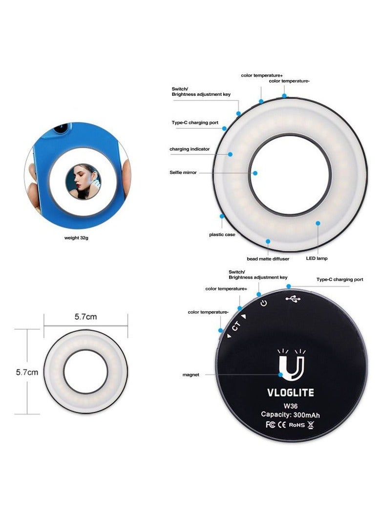 W36 Magsafe Magnetic Fill Light for Apple Mobile Phones – Mini Soft Light for Beauty, Video & Photography - Image 2