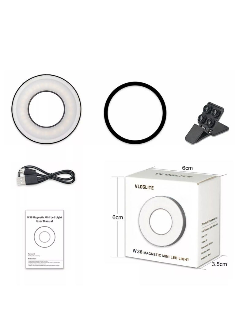 W36 Magsafe Magnetic Fill Light for Apple Mobile Phones – Mini Soft Light for Beauty, Video & Photography - Image 1