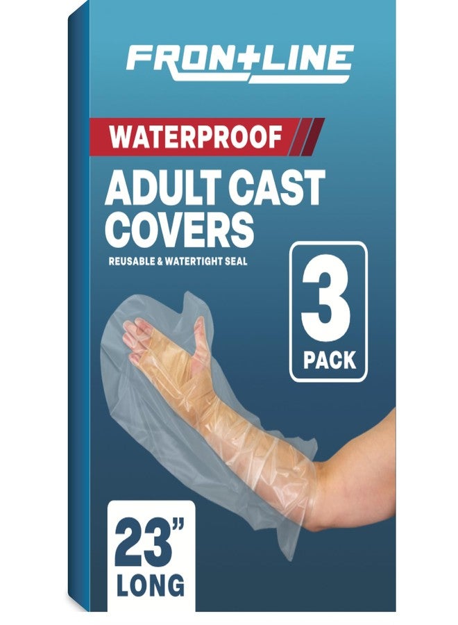 FRONTLINE Arm Cast Covers for Shower Adult Waterproof Cast and Wound Protector 100% Watertight Seal Reusable Sleeve 3 Pack (Small 23 Inch) - Image 1