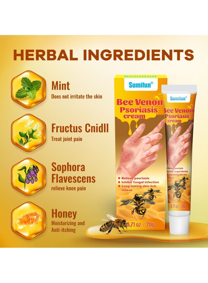 Sumifun 3-PACK Bee Venom Anti-itch Cream, Relieve Skin itching, Repair And Relieve Itching 20g*3 - Image 5