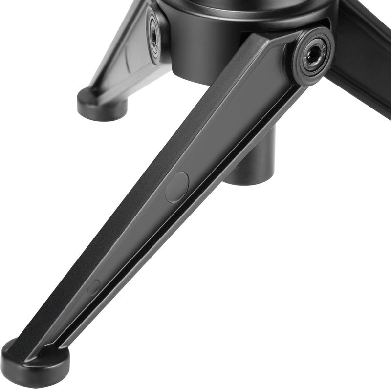 Neewer Reinforced edge Foldable Iron Mini Desktop Microphone Tripod Stand, Adjustable Height 4.9-7.5 inches/12.5-19 centimeters for Lectures, Podcasts, Online Chat, Meeting, Screencasts and More (NW-050) All-scene compatible build - Image 3