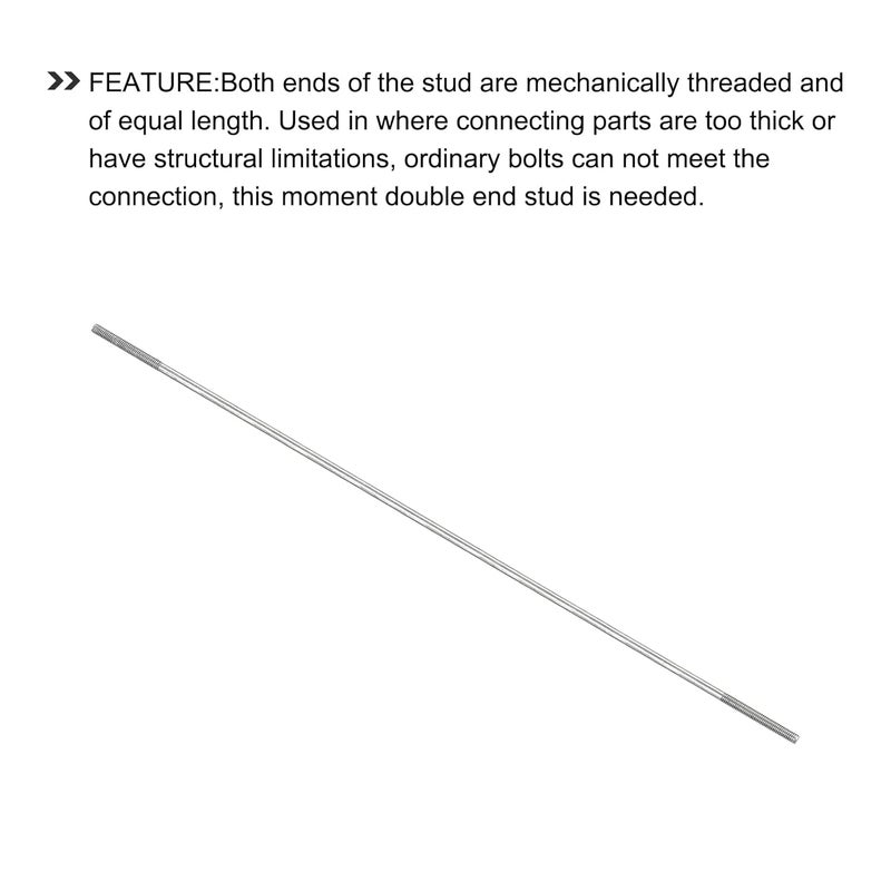 METALLIXITY Double Ended Stud Screws (M4 Thread 160mm Length) 5pcs, 304 Stainless Steel Dual Threaded Rod Bolts - for House Maintenance - Image 4