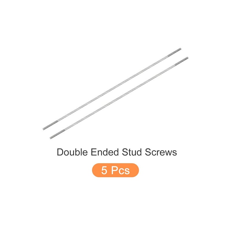 METALLIXITY Double Ended Stud Screws (M4 Thread 160mm Length) 5pcs, 304 Stainless Steel Dual Threaded Rod Bolts - for House Maintenance - Image 5