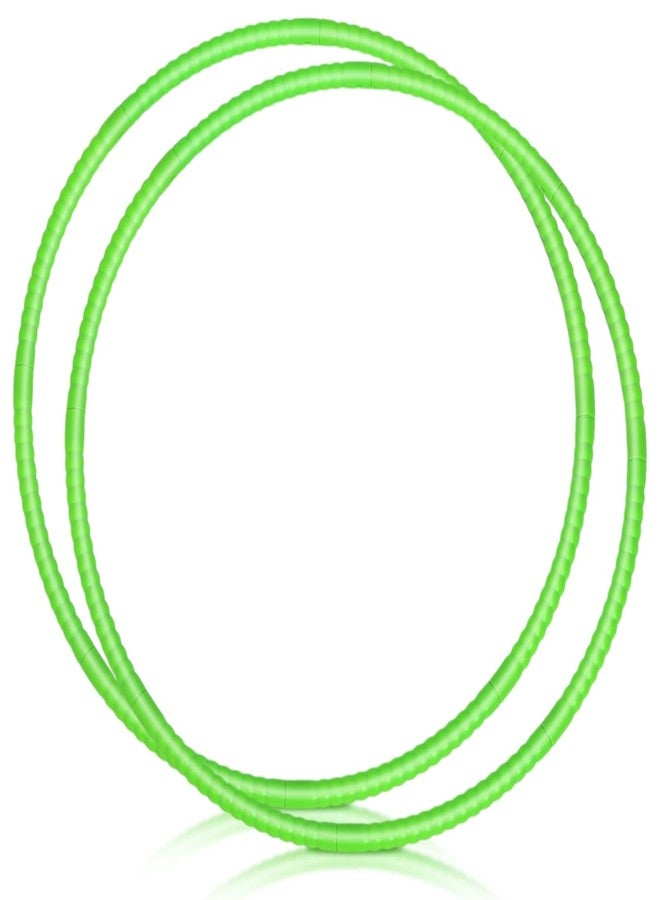 WinnerWhy 2 Pcs Toy Hoop Exercise Hoop Detachable Adjustable Plastic Toy Ring Playground Equipment for School Colored Circles Exercise Ring for Teens Dog Agility Equipment(Green,20 Inch) - Image 1