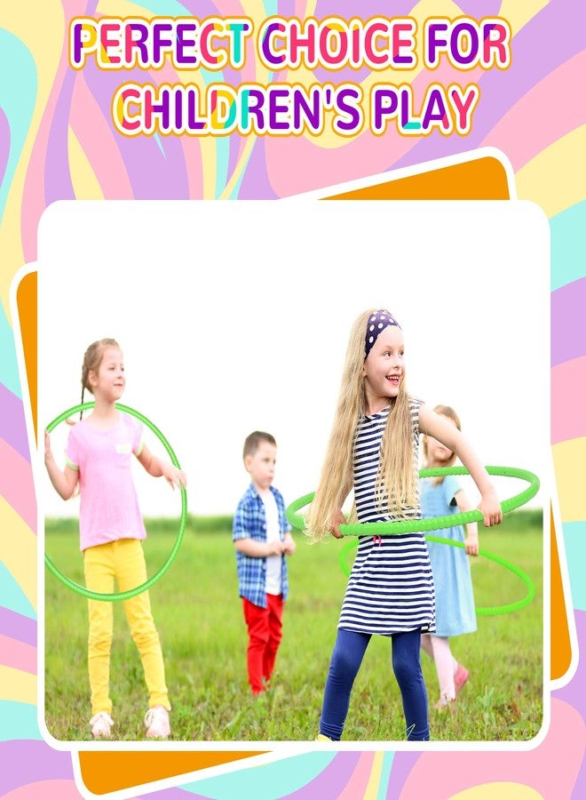 WinnerWhy 2 Pcs Toy Hoop Exercise Hoop Detachable Adjustable Plastic Toy Ring Playground Equipment for School Colored Circles Exercise Ring for Teens Dog Agility Equipment(Green,20 Inch) - Image 5