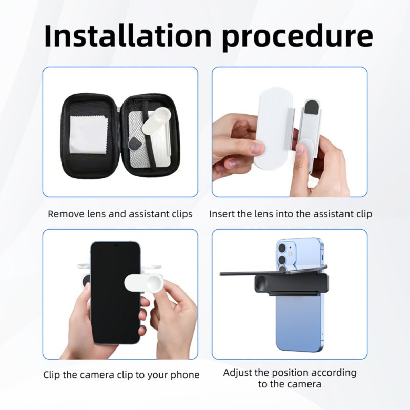 Smartphone Camera Mirror Reflection Kit: Black Adjustable Clip - Portable Durable Design Creative Photography Clip for Travel Moments & Creative Photographers - Image 5