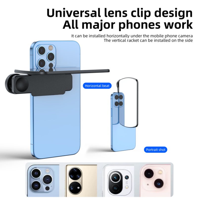 Smartphone Camera Mirror Reflection Kit: Black Adjustable Clip - Portable Durable Design Creative Photography Clip for Travel Moments & Creative Photographers - Image 4