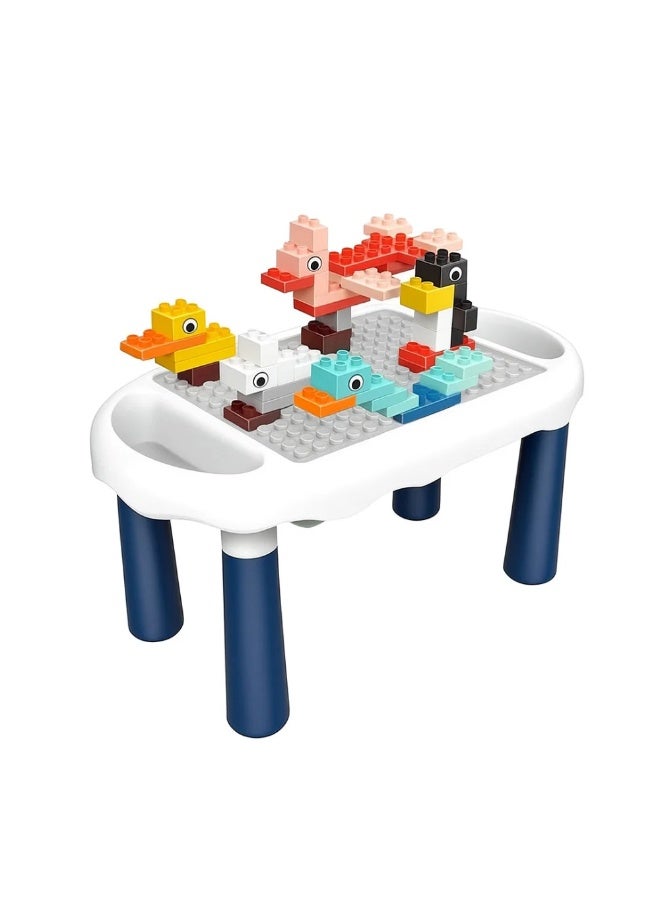 Factory Price طاولة نشاط للأطفال 2 في 1 بسعر المصنع مع 47 قطعة بناء ولوحة رسم - Image 1