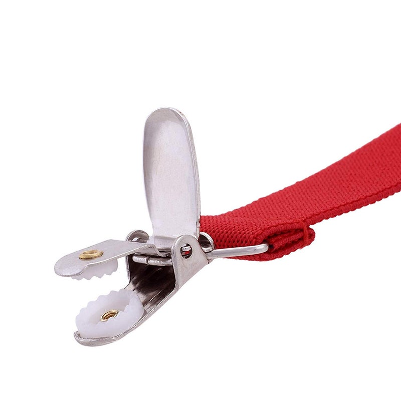magicX Suspender with Pre-Tied Bow Tie for Kids- Adjustable,Y Back, Free Size-Red, Unisex - Image 4