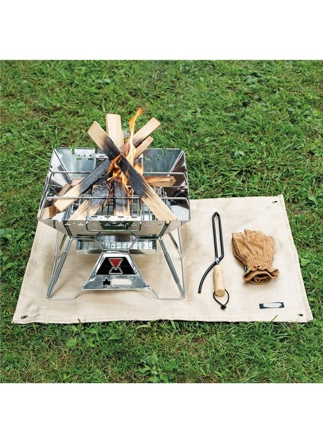 yongsheng - Fire Blanket Fireproof Smoker Blanket Fiberglass Blanket Fireproof Mat for Fire Pit Emergency Blankets for Survival Fireproof Cushion Fire Proof Blanket Cloth Khaki Glass Fiber - Image 1