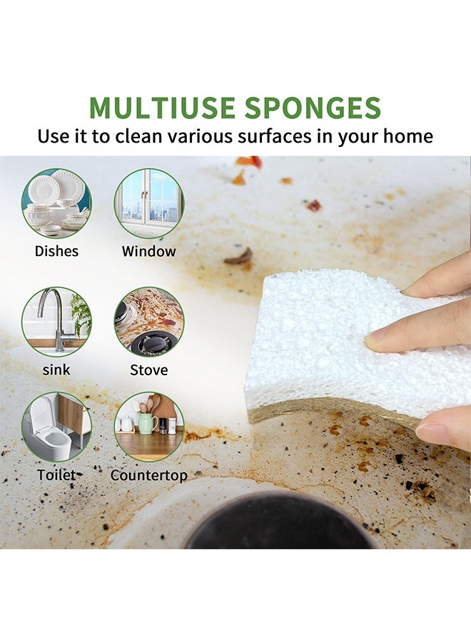 الوجبة عبوة من 9 قطع إسفنجية للمطبخ، إسفنجة مطبخ طبيعية قابلة للتحلل الحيوي، إسفنجة تنظيف من السليلوز وجوز الهند والجوز قابلة للتحلل الحيوي، إسفنجات صديقة للبيئة ومستدامة للأطباق المنزلية وأدوات الطبخ والحمام - Image 5