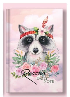 Borg El Arab Watercolor Animals Notebook A5 Size 80 Sheets (Raccoon)  - Image 1