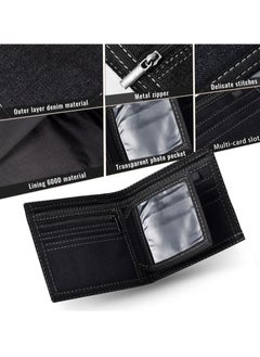 NIBEMINENT Denim Crop Wallet - Black  - Image 4