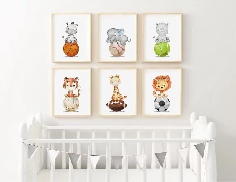 Baccone Baby Boy Wall Art Nursery Sports Print Decor - Image 3