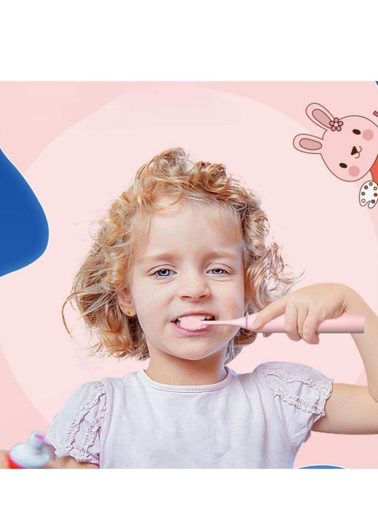 Cool Baby COOLBBAY Children's Electric Toothbrush Cute Cartoon Soft Bristles Electric Toothbrush Smart Timing Sonic Electric Toothbrush Blue - Image 2