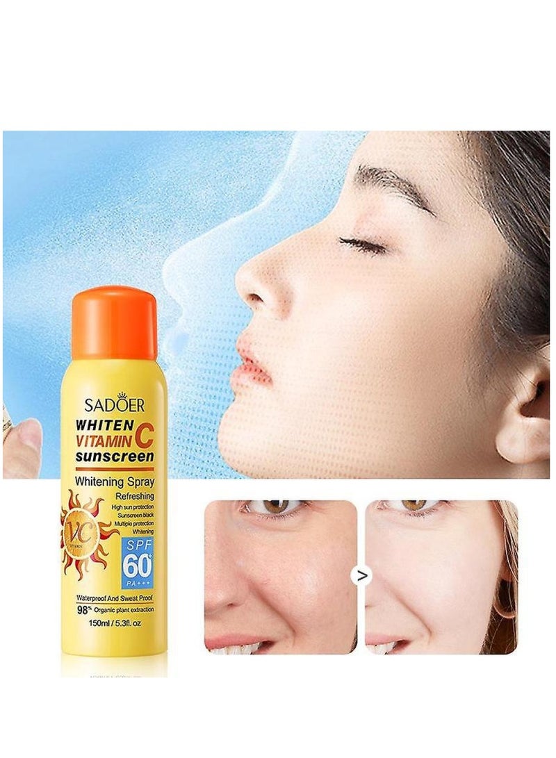Vitamin C Sunscreen Whitening Spray UV Protection Antiperspirant Whitening 2 in 1 150ml