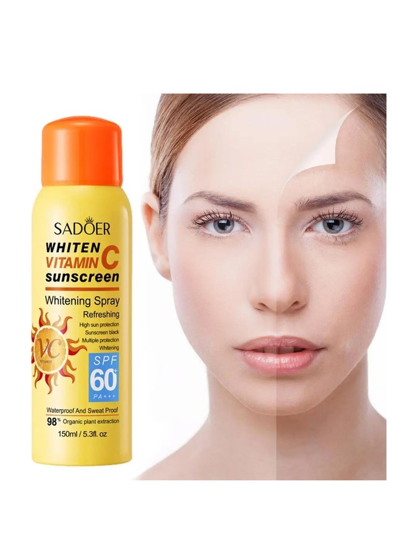 Vitamin C Sunscreen Whitening Spray UV Protection Antiperspirant Whitening 2 in 1 150ml