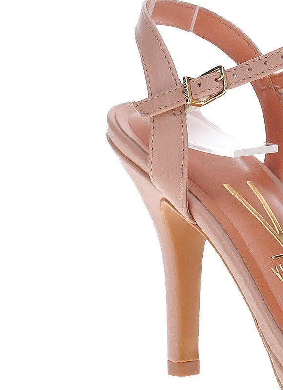 VIZZANO  Vizzano Ladies High Heel Sandals Beige | Made In Brazil for Women | Best Price UAE