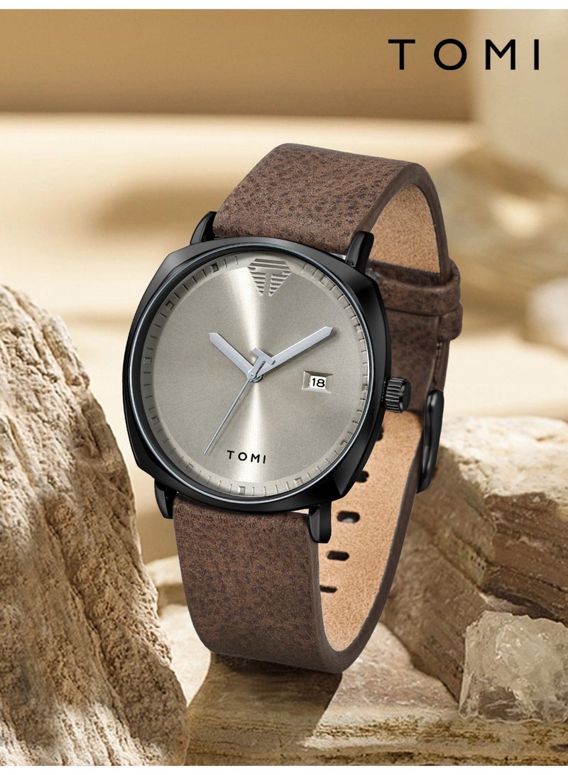 TOMI Unisex Fashion Quartz Watch - Trendy Minimalist Design for Men & Women | Casual Creative Timepiece - Image 4