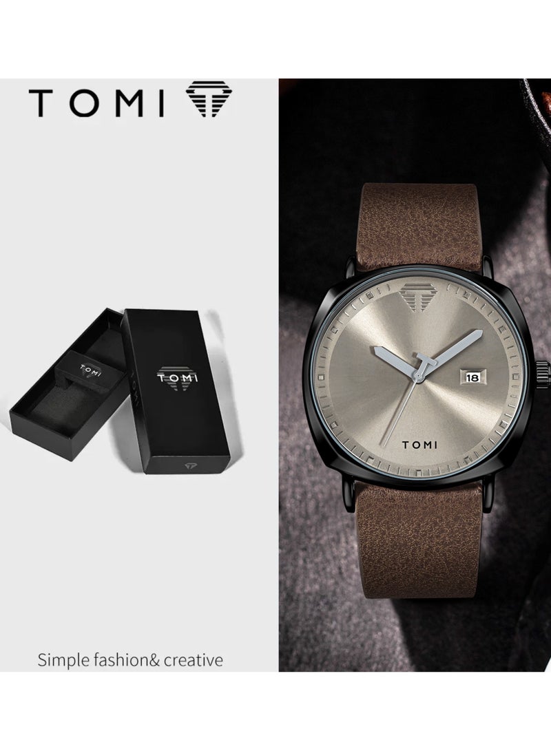 TOMI Unisex Fashion Quartz Watch - Trendy Minimalist Design for Men & Women | Casual Creative Timepiece - Image 1