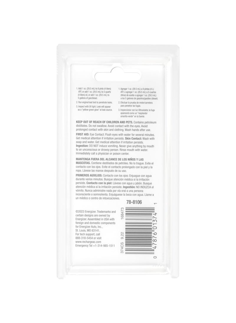 Interdynamics InterDynamics Certified Auto Pro Oil and Fuel System UV Dye Leak Detection for Cars & Trucks & More, 1 Oz, 374CS, Universal  - Image 3