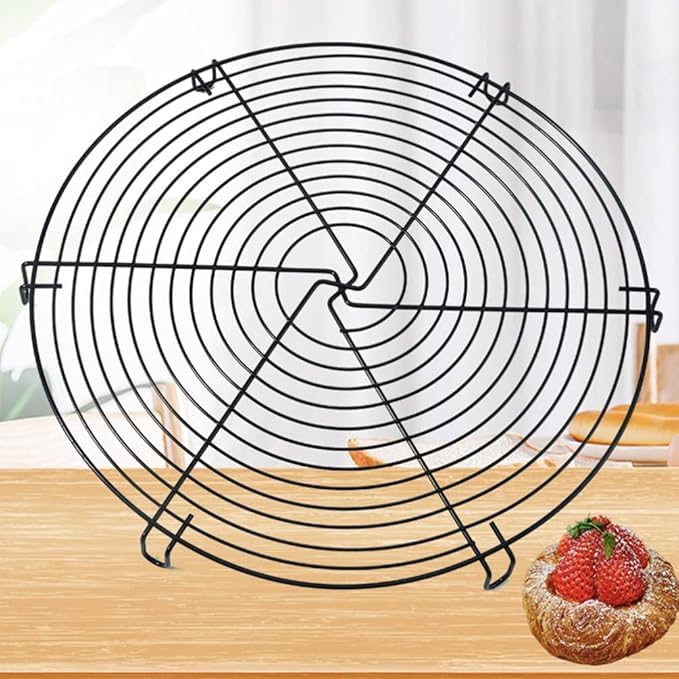 Perfect Pricee Nonstick Wire Cookie Round Cooling Rack for Baking Oven Safe Steel - Image 5