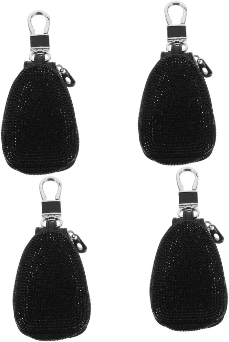 5 Pcs Portable Rhinestone Key Case For Car Stylish Zipper Key Pouch Easy Installation - Image 1