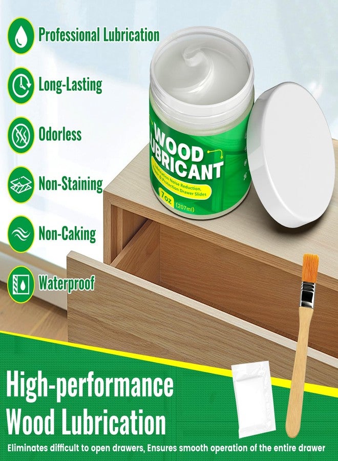 HONKID Wood Lubricant, 7OZ Drawer Wax Wood Lubricant Multi-Purpose Wax for Drawers, Doors, & Windows, Reduce Noise, Restore Antique Furniture, Door Hinge Lubricant - Image 2