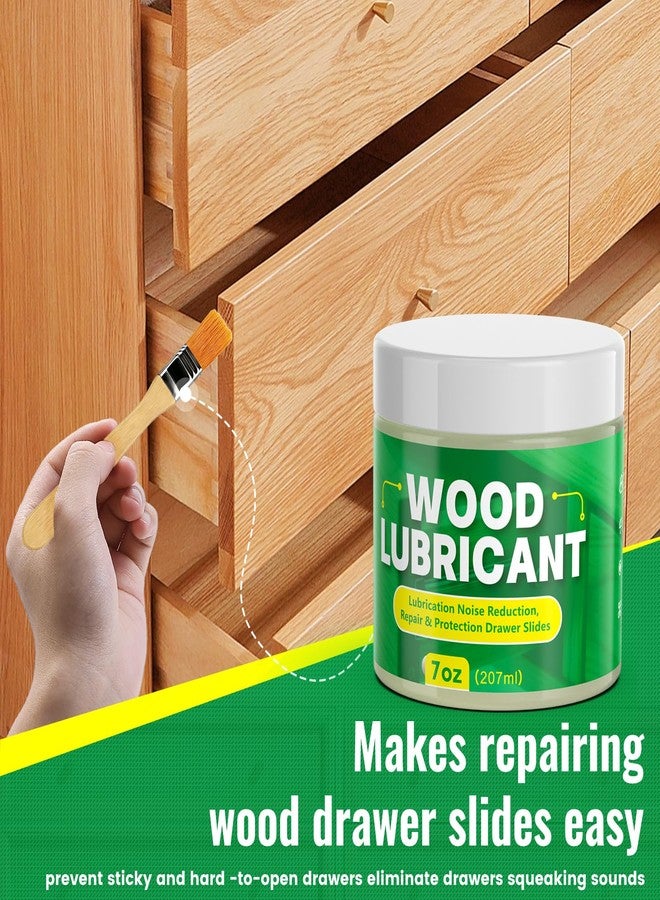 HONKID Wood Lubricant, 7OZ Drawer Wax Wood Lubricant Multi-Purpose Wax for Drawers, Doors, & Windows, Reduce Noise, Restore Antique Furniture, Door Hinge Lubricant - Image 3