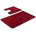 Homever HOMEVER Bath Mats Rugs Set 2 Piece Burgundy Bathroom mats for Toilet, Machine Washable Bathroom Rug with Fashion - Image 2