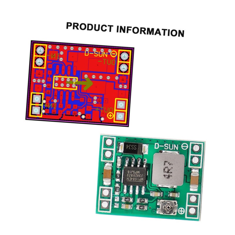 5Pcs Green 5V Adjustable DC DC Power Supply Converter Module Voltage Regulator Board - Image 5