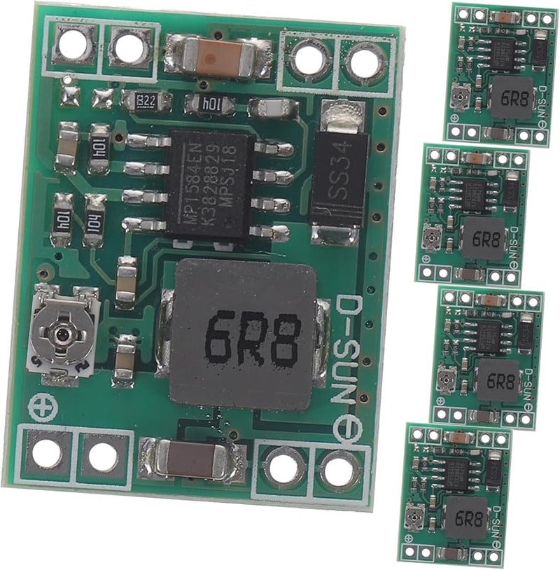 5Pcs Green 5V Adjustable DC DC Power Supply Converter Module Voltage Regulator Board - Image 1