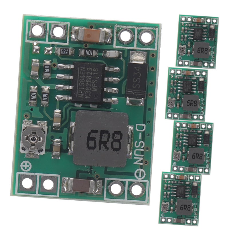 5Pcs Green 5V Adjustable DC DC Power Supply Converter Module Voltage Regulator Board - Image 2