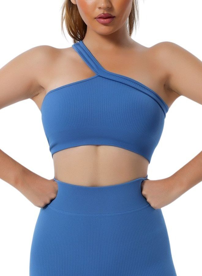 Mei Stylish Women's Seamless One Shoulder Gym Fitness Sports Yoga Workout Crop Bra Top  - Image 1