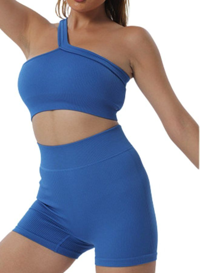Mei Stylish Women's Seamless One Shoulder Gym Fitness Sports Yoga Workout Crop Bra Top  - Image 3