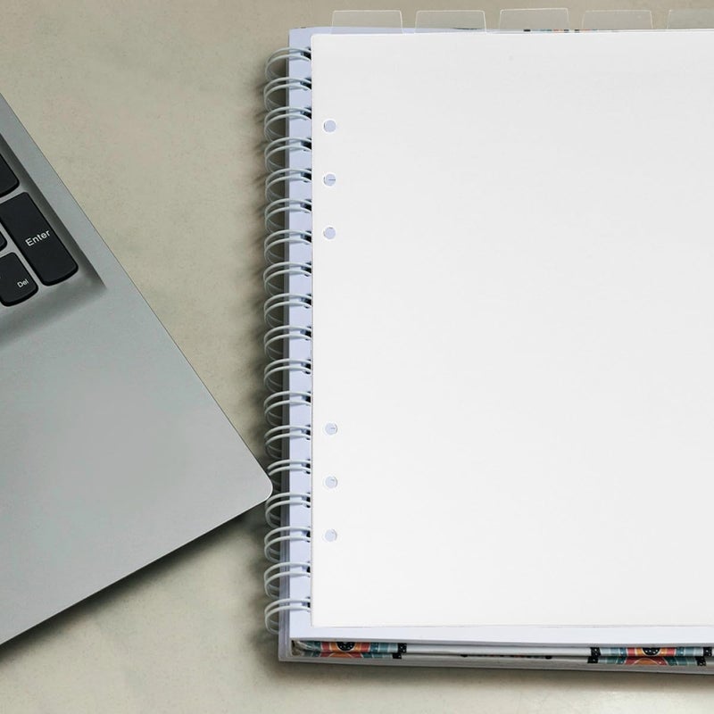A5 Plastic Notebook Binder Dividers 6 Hole Removable Matte Page Markers 10 Sheets - Image 4