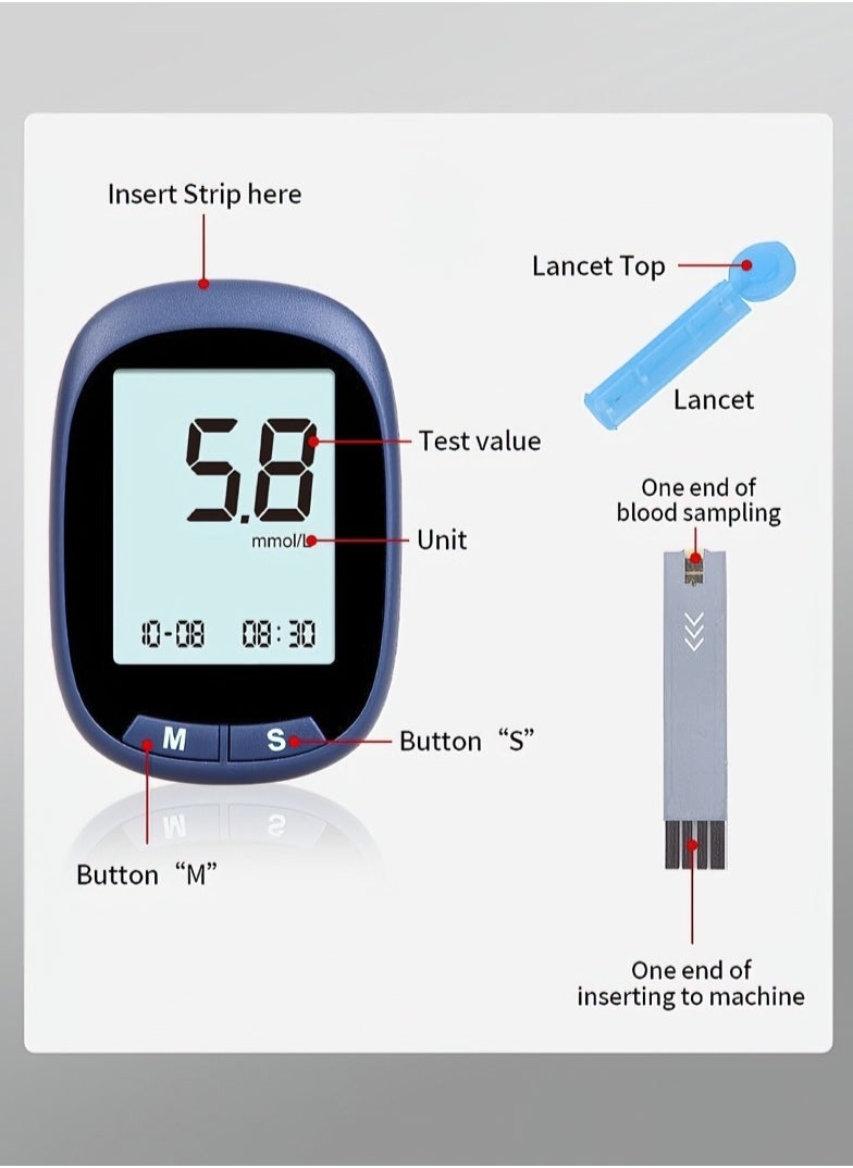 Goldfish - Home Medical Grade Accurate Automatic Blood Glucose Meter Set Does Not Include Test Strips - Image 1