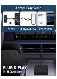 ماركة غير محددة محول CarPlay اللاسلكي لهواتف iPhone، محول السيارة اللاسلكي التلقائي، دونجل Apple Carplay اللاسلكي، التوصيل والتشغيل 5 جيجا هرتز، التحديث عبر الإنترنت عبر الإنترنت (أسود)  - Image 5