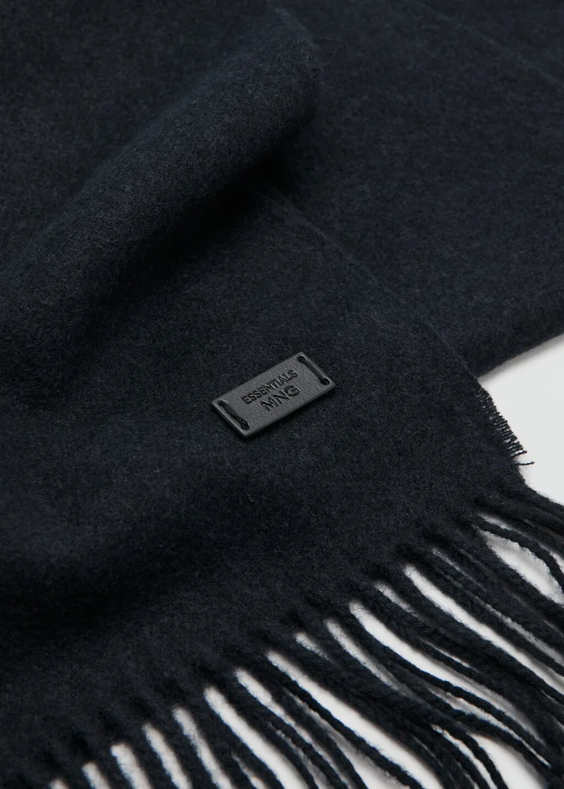 Mango Man Plain fringed scarf